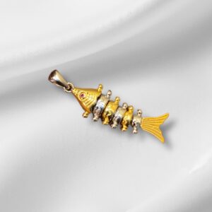 Silver Gold Dual Fish Pendant